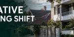 Australian property street with overlay text Negative Gearing Shift